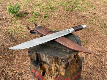 13 inch Seax Knife, Hand Forged Bushcraft knife, Jeep Leaf Spring Fixed Blade knife, Hunting knives, using Seax Sword, Jungle knife